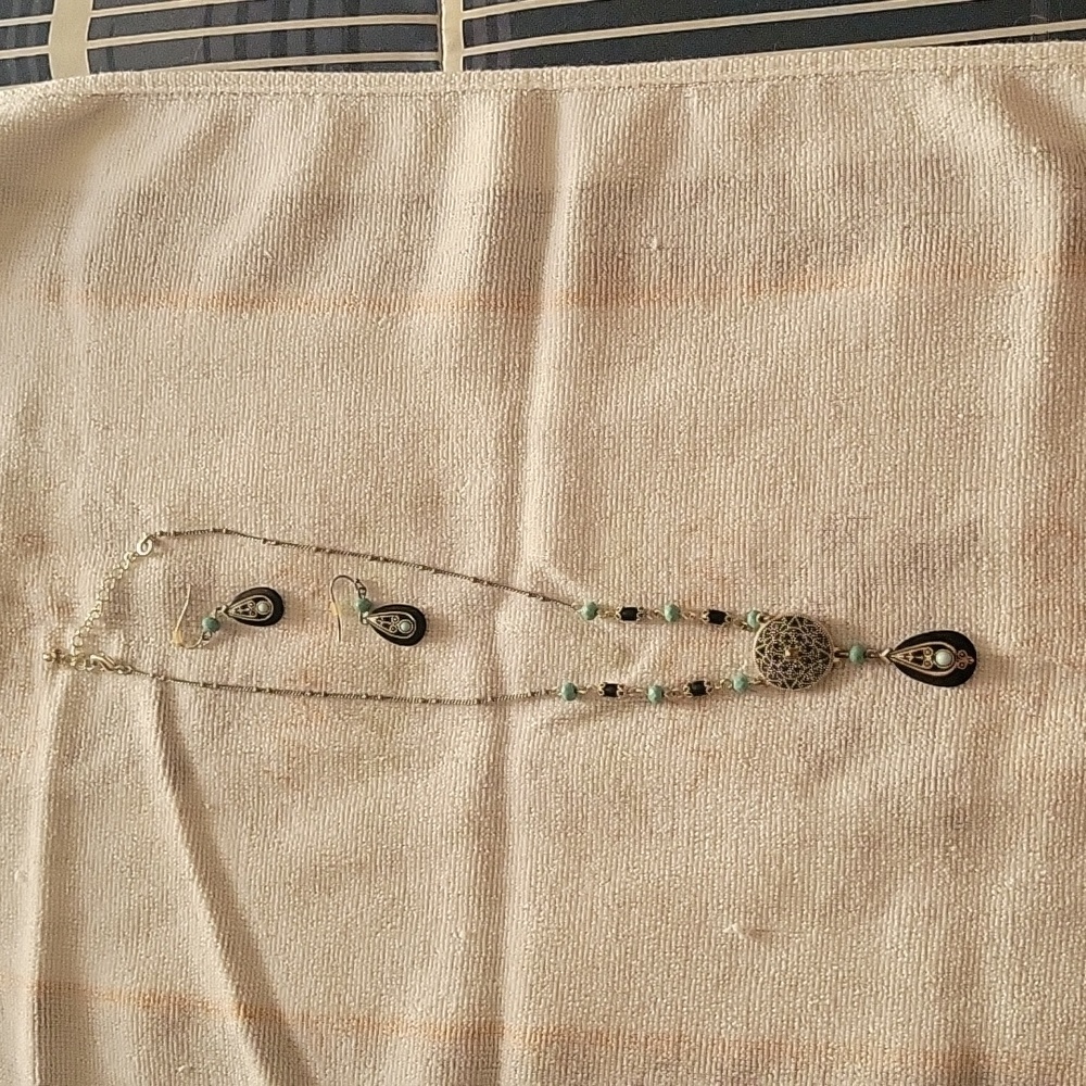 Necklace and earrings